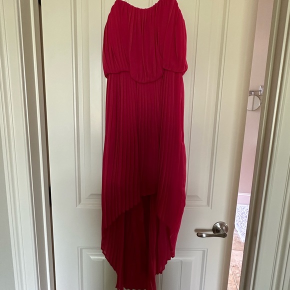 BCBG Pink Strapless Tube Hi Low Dress Women's Size XSmall - Picture 2 of 3